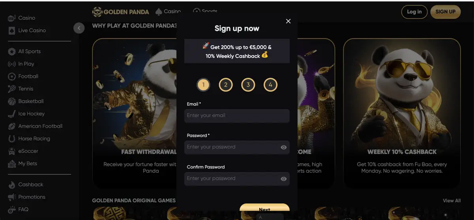 golden panda casino Gameplay
